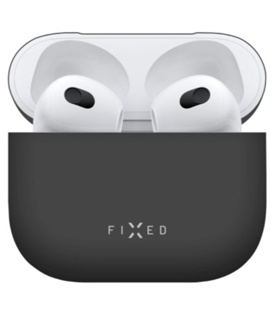 FIXED Silky silikonov pouzdro pro Apple Airpods 2021 ern Slevou na nabjeku FIXED mini 20W 25%