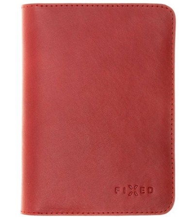 FIXED Passport kožená peněženka pro cestovní pas červená