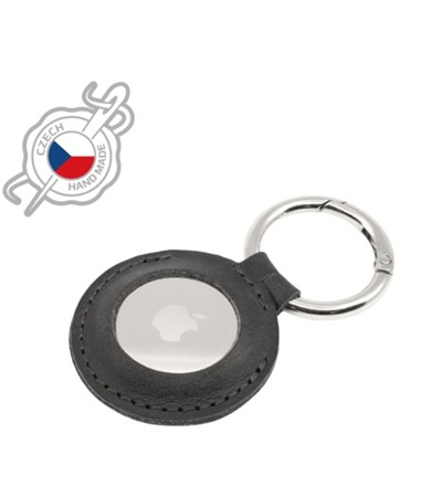 FIXED Case for AirTag pouzdro z prav hovz ke s karabinou ern