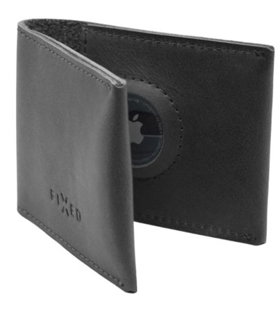 FIXED Wallet for AirTag kožená peněženka z pravé hovězí kůže červená