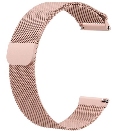 RhinoTech Milanese univerzální řemínek milánský tah 22mm Quick Release pro smartwatch růžovo-zlatý