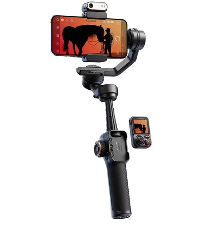 Hohem iSteady M7 stabiliz�tor �ern� Tech-Protect PC6X6 prodlu�ovac� kabel 2m 6x z�suvka, 3x USB-A 3x USB-C 