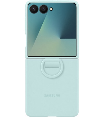 Samsung silikonov zadn kryt s kroukem na prst pro Samsung Galaxy Z Flip7 zelen (EF-PF766TMEGWW)