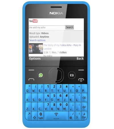 Nokia Asha 210 Dual-SIM Cyan