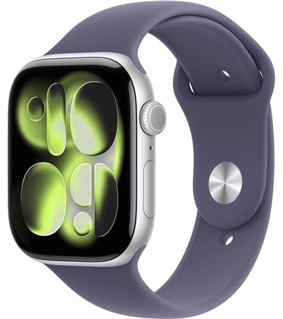 Apple Watch Series 11 42mm Silver + Purple Fog Sport Band S/M