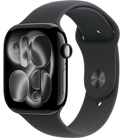 Apple Watch Series 11 42mm Cellular Jet Black + Black Sport Band S/M