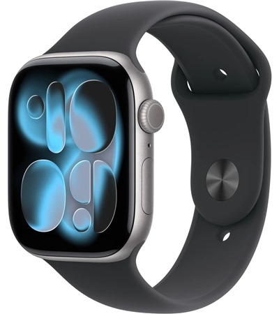 Apple Watch Series 11 46mm Cellular Space Grey + Black Sport Band S/M