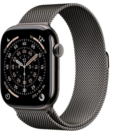 Apple Watch Series 11 46mm Cellular Slate Titanium + Slate Milanese Loop M/L