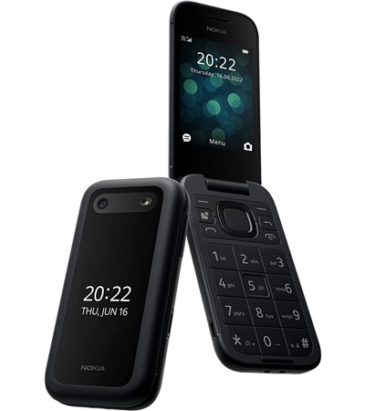 Nokia 2660 Flip Dual SIM Black Samsung PRO Ultimate SDXC 256GB + USB adaptr 