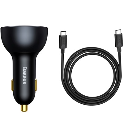 Baseus 160W nabjeka do auta s podporou QC 5.0, PD, PPS a kabelem 1m ern Sleva 15% na organizr kabel  ,Tech-Protect PC6X6 prodluovac kabel 2m 6x zsuvka, 3x USB-A 3x USB-C 