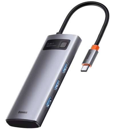 Baseus Metal Gleam 5v1 USB-C HUB ed