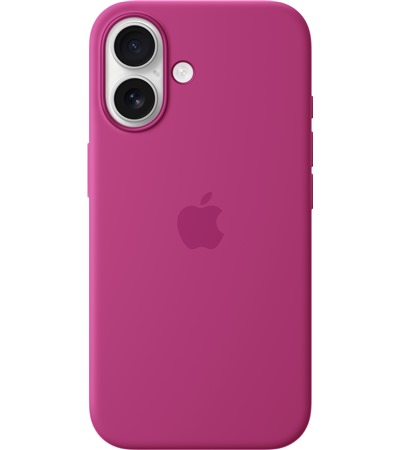 Apple silikonov zadn kryt s podporou MagSafe pro Apple iPhone 16 fuchsiov