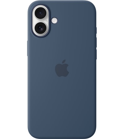 Apple silikonov� zadn� kryt s podporou MagSafe pro Apple iPhone 16 Plus denimov�