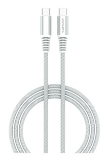 4smarts PremiumCord USB-C / USB-C, 3m 100W odolný bílý kabel