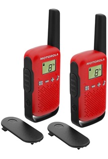 Motorola Talkabout TLKR T42 vysílačky, 2ks červené