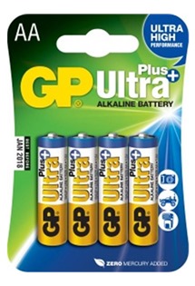 GP AA Ultra Plus alkalická baterie, 4ks