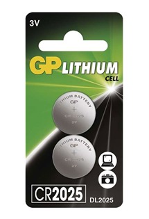 GP CR2025 lithiová baterie, 2ks