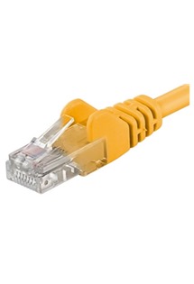 PremiumCord CAT6 UTP 10m žlutý síťový kabel