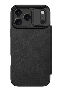 Nillkin Qin Book Pro flipov pouzdro s krytkou kamery pro Apple iPhone 17 Pro Max ern