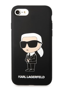 Karl Lagerfeld Ikonik NFT silikonový zadní kryt pro Apple iPhone SE 2022 / SE 2020 / 8 / 7 černý