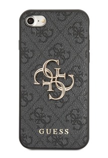 Guess 4G Metal Logo zadní kryt pro Apple iPhone SE 2022 / SE 2020 / 8 / 7 černé