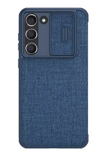 Nillkin Qin Book Pro Cloth flipové pouzdro s krytkou kamery pro Samsung Galaxy S23 modré