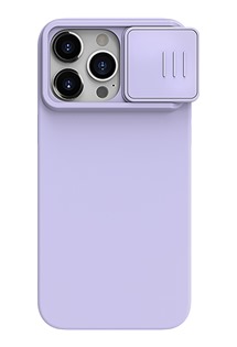 Nillkin CamShield Silky zadn silikonov kryt s krytkou kamery pro Apple iPhone 15 Pro fialov