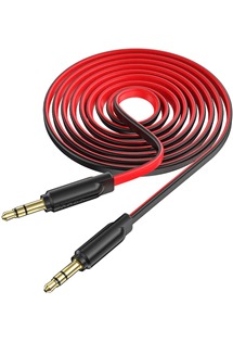 HOCO UPA16 jack 3,5 mm / jack 3,5 mm, 1m červený kabel
