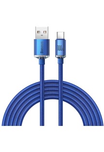 Baseus Crystal Shine Series kabel USB-A / USB-C 100W 2m modrý