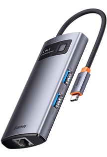 Baseus Metal Gleam Series 4v1 USB-C HUB šedý