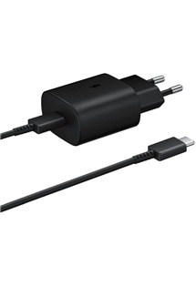 Samsung 25W nabíječka s kabelem USB-C černá, bulk (EP-TA800EBE)