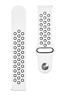 Tactical Double silikonový řemínek 20mm QuickFit pro smartwatch bílý/černý