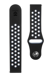 Tactical Double silikonový řemínek 20mm QuickFit pro smartwatch černý/šedý