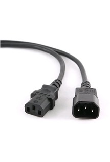 C-TECH 3pin VDE, 1.8m černý prodlužovací kabel