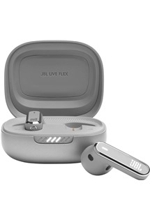 JBL Live Flex bezdrátová sluchátka s potlačením hluku a Qi nabíjením šedá