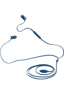 JBL Tune 310C USB-C drtov sluchtka modr