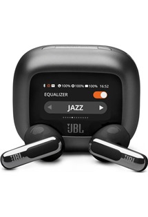 JBL Live Flex 3 bezdrtov sluchtka s dotykovm displejem a potlaenm hluku ern