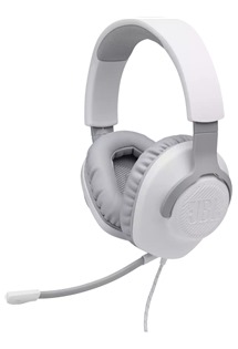 JBL Quantum 100 náhlavní herní sluchátka s odnímatelným mikrofonem bílá