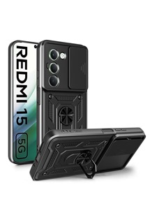 Tech-Protect CamShield zadn� kryt s krytkou kamery / stoj�nkem pro Xiaomi Redmi 15 4G / 5G �ern�