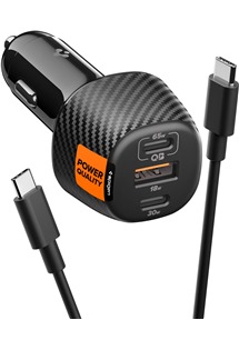 Spigen Essential 113W nabíječka do auta s podporou QC 3, PD, PPS a kabelem 1m černá (EV1133) Spigen Essential 113W nabíječka do auta s podporou QC 3, PD, PPS a kabelem 1m černá (EV1133)