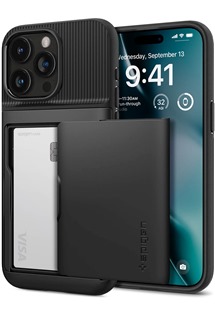 Spigen Slim Armor CS zadn� kryt s prostorem na karty pro Apple iPhone 15 Pro �ern�
