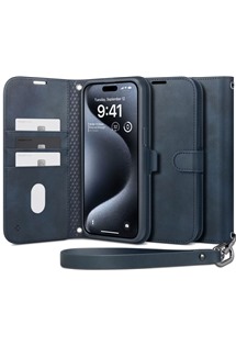 Spigen Wallet S Pro flipov pouzdro pro Apple iPhone 15 Pro modr