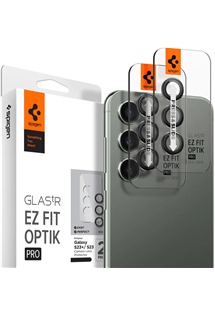 Spigen EZ Fit Optik Pro tvrzené sklo na čočky fotoaparátu pro Samsung Galaxy S23 / S23+ 2ks černé