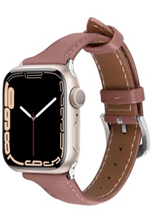 Spigen Kajuk Watch Band kožený řemínek pro Apple Watch 38 / 40 / 41mm růžový