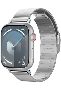 Spigen Sleek Link nerezov emnek pro Apple Watch 42 / 44 / 45 / 49mm stbrn