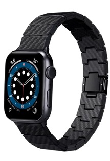 Pitaka řemínek z karbonového vlákna pro Apple Watch 42 / 44 / 45/ 49mm černý