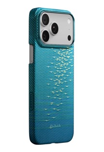 Pitaka Ultra-Slim Case PitaTap aramidov� kryt s krytkou tla��tka Camera Control a MagSafe pro Apple iPhone 17 Pro sv�tle modr�