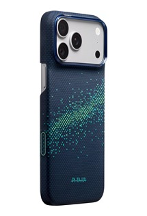 Pitaka Edge aramidov� zadn� kryt s krytkou tla��tka Camera Control pro Apple iPhone 18 Pro Max/17 Pro Max tmav� modr�/zelen�