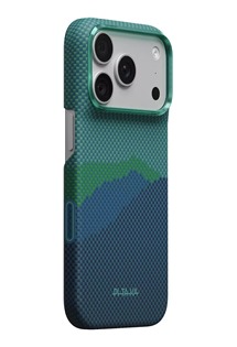 Pitaka Edge Over the Horizon aramidov� zadn� kryt s krytkou tla��tka Camera Control pro Apple iPhone 18 Pro/17 Pro zelen�