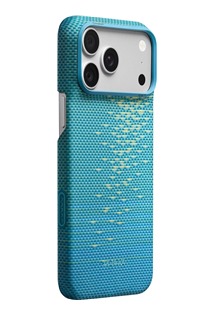 Pitaka Edge Glints of Gold aramidov� zadn� kryt s krytkou tla��tka Camera Control pro Apple iPhone 18 Pro Max/17 Pro Max bled� modr�